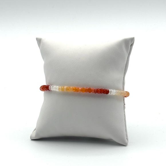 “Jenny Leigh” Luxury Artisan HQ Mexican Fire Opal Gold Bracelet